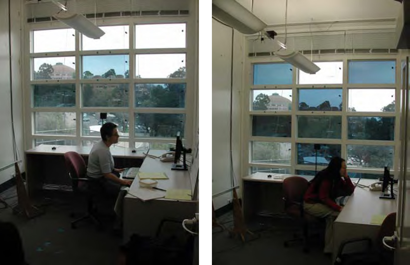 深色部分為通電變色的窗戶，也可以隨著喜好或隱私需求，切換變色的區塊。圖│顏宏儒